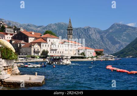 Perast, Inner Bay of Kotor, Montenegro Stock Photo