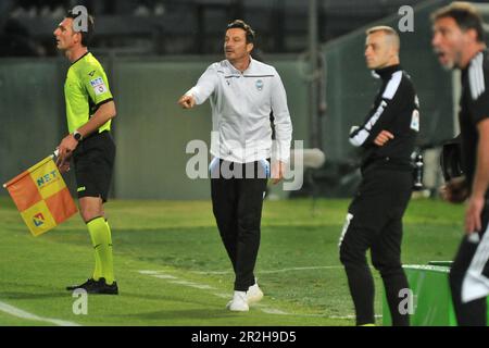 Pisa, Italy. 19th May, 2023. Head coach of Spal Massimo Oddo during AC Pisa vs SPAL, Italian soccer Serie B match in Pisa, Italy, May 19 2023 Credit: Independent Photo Agency/Alamy Live News Stock Photo