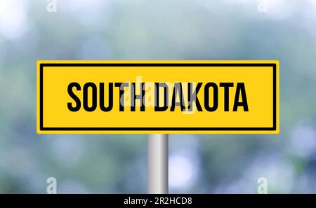 South dakota road sign on cloudy sky background Stock Photo - Alamy