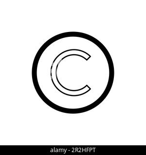 Copyright icon vector. copyright symbols Stock Vector
