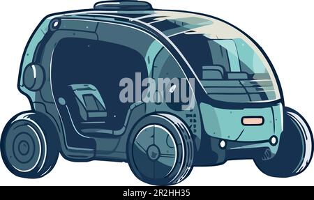 Modern truck driving fast on the highway isolated Stock Vector