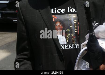 HARLEM, NY - May 19: Crowds gather New York City, along with family, friends, others came to pay respects to Former New York City Performer Jordan Maurice Caine Neely as he was eulogized by the Rev. Al Sharpton, president & CEO, National Action Network at the Mount Neboh Baptist Church on May 19, 2023 in Harlem, New York City. His subsequent choking murder by former Marine Daniel Penny has lead to a tense situation between the population and citizens over the use of deadly force by the average citizen. Chris Moore/MediaPunch Credit: MediaPunch Inc/Alamy Live News Stock Photo