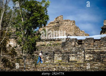 Tonina is a Pre-Columbian Archaeological Site located in Chiapas, Mexico Stock Photo