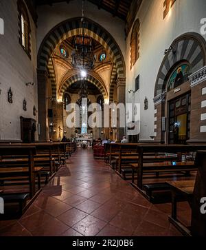 Interior of the Chiesa di Sant´Antonio, Montecatini Terme, Tuscany, Italy Stock Photo