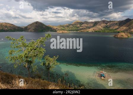 Small but beautiful: Kelor Island in Komodo National Park, Indonesia. Stock Photo