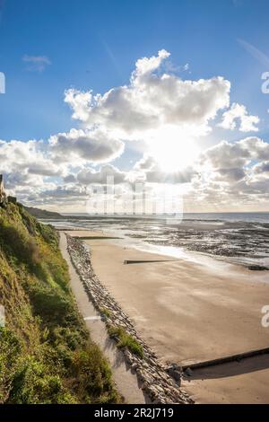 Plage de Honfleur in the evening light, Calvados, Normandy, France Stock Photo