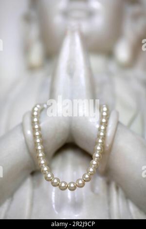 Thien Quang Co Tu Buddhist temple, detail of Thousand-armed Avalokitesvara (the Bodhisattva of Compassion) (Goddess of Mercy), Tan Chau, Vietnam Stock Photo