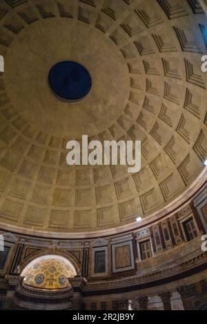 Rotund Building In Rome Ancient Roman architecture with open rotunda upward view at Palace of ...