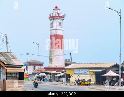 Jamestown Lighthouse in Jamestown in Accra in the Greater Accra Region in southern Ghana in West Africa Stock Photo