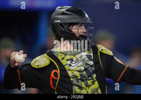 Baltimore Orioles' Adley Rutschman wears patriotic themed cleats
