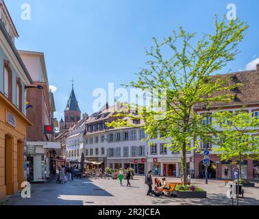 Pedestrian street of Haguenau, Bas-Rhin, Alsace, Grand Est, Alsace-Champagne-Ardenne-Lorraine, France Stock Photo