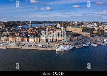 Aerial view of Gamla Stan old town, Stockholm, Sweden, Europe Stock Photo