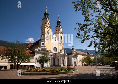 Domplatz with Dom, Brixen, South Tyrol, Italy Stock Photo