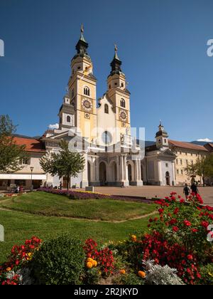 Domplatz with Dom, Brixen, South Tyrol, Italy Stock Photo
