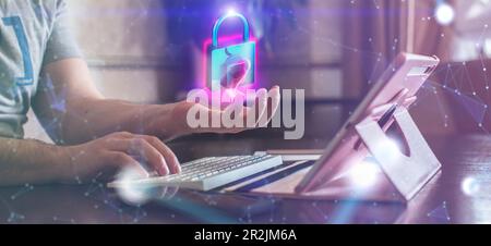 Internet security concept. Personal data and information Stock Photo
