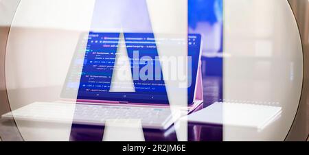hatbot artificial coding coding background Digital software Stock Photo