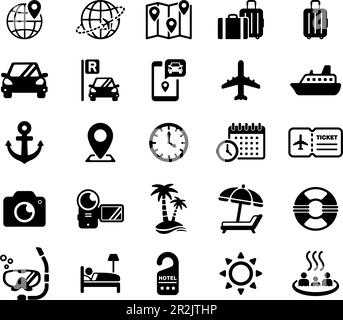 Travel icon set vector illustration Stock Vector