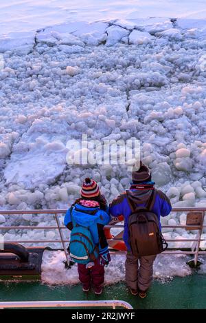 Tourist ride on the historic icebreaker Sampo, Kemi, Finland Stock Photo