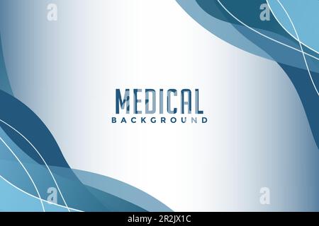 abstract blue background with gradient medicine vector smooth lines Stock Vector