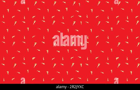 Seamless pattern abstract vector background golden confetti elements on red. eps10 vector Stock Vector