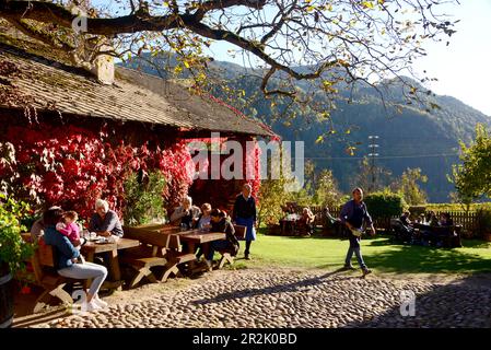 Lajen near Klausen above the Eisacktal, South Tyrol, Italy Stock Photo