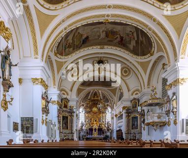 Pilgrimage and parish church of the Assumption of Mary Dorfen, interior Stock Photo