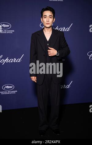 Zhu Yilong poses for photographers upon arrival at the Chopard