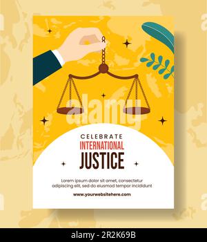 World Day for International Justice Vertical Poster Illustration Flat ...
