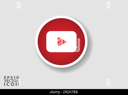 YouTube logo vector is a stylized representation of the logo for the popular social media app. The design is simple, clean, and modern Stock Vector