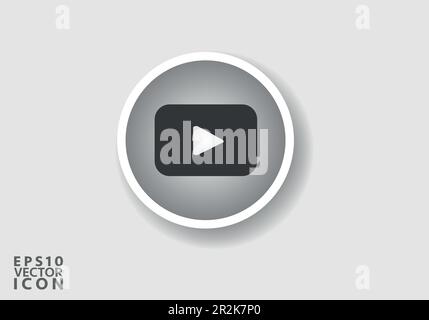 YouTube logo vector is a stylized representation of the logo for the popular social media app. The design is simple, clean, and modern Stock Vector