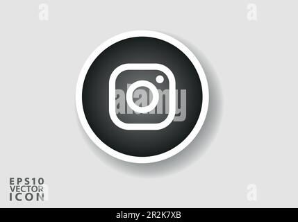 instagram logo vector is a stylized representation of the logo for the popular social media app. The design is simple, clean, and modern Stock Vector