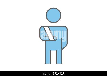 Accident and injuries icon. accident insurance type. Two tone icon style design. Simple vector design editable Stock Vector