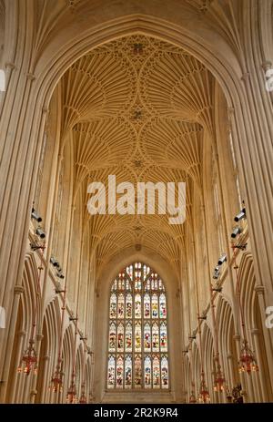 Bath Abbey interior, Bath, Somerset, England, UK Stock Photo