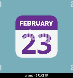 Flat 23 February Calendar Icon Stock Vector Stock Vector