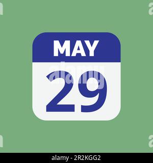 May 29 Calendar Date Icon Stock Vector Stock Vector