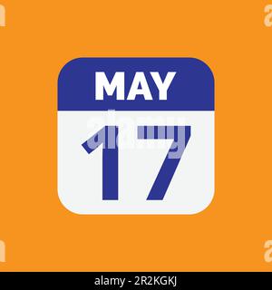 May 17 Calendar Date Icon Stock Vector Stock Vector