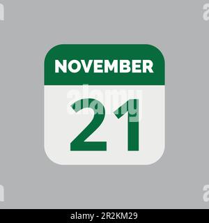 November 21 calendar icon w day of month Stock Vector Image & Art - Alamy