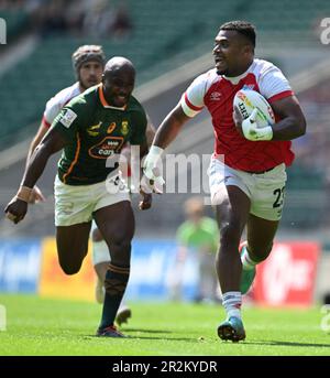 Api Bavadra of England in action during the HSBC World Sevens match ...