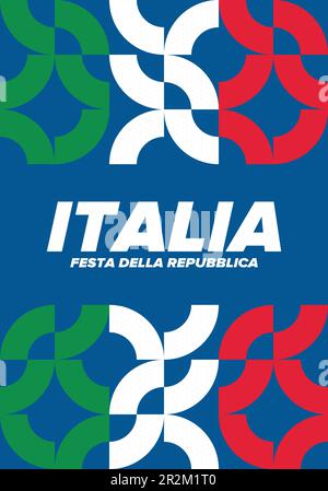 Festa della Repubblica Italiana. Text in italian: Italian Republic Day