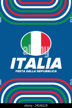 Festa della Repubblica Italiana. Text in italian: Italian Republic Day