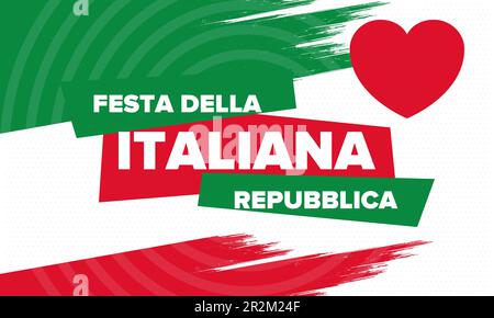 Festa della Repubblica Italiana. Text in italian: Italian Republic Day