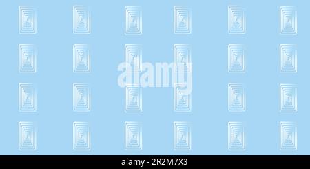 Seamless pattern Vector background abstraction white lines geometric shapes on a blue background. eps10 vector Stock Vector