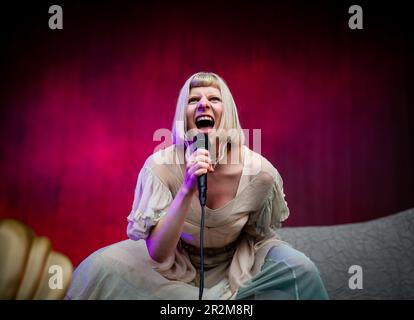 Aurora Aksnes, stage name Aurora, singer-songwriter from Norway performing at Bergenfest, Bergen, Norway in June 2022 Stock Photo