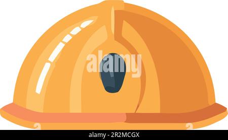 Construction worker helmet over white Stock Vector