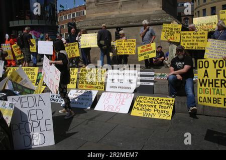 Anti Globlist,  Anti Vaccination Protesters, Patriotic Alternative View in Newcastle City Centre, Newcastle upon Tyne, UK. 20th May, 2023. Credit: DEW/Alamy Live News Stock Photo