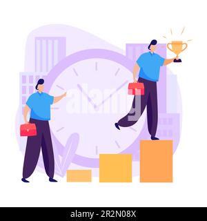 Business leader walking upstairs on top Stock Vector