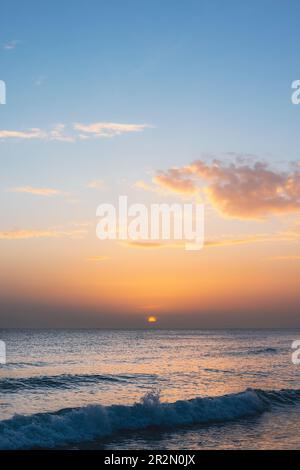 Sunset over the sea. Stock Photo