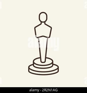 Film award line icon Stock Vector