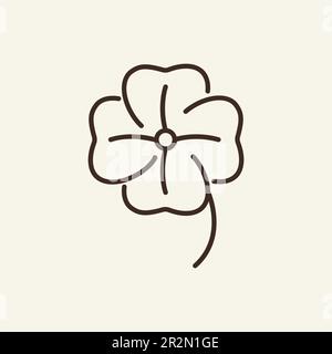 Clover line icon Stock Vector