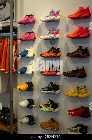 Adidas flagship storefront is located at 565 Fifth Avenue in New York City, USA  2023 Stock Photo